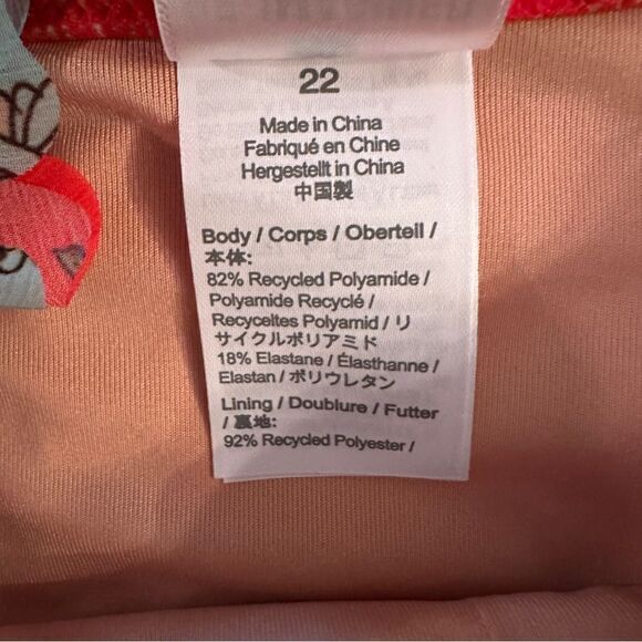 Dauphinette X J.Crew ruched flower-strap one-piece swimsuit in red blooms - Picture 6 of 7